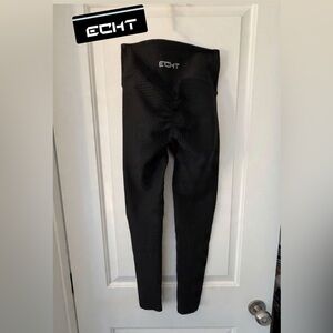 ECHT Textured Black high rise leggings